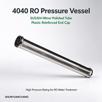 Boîtier de membrane RO en acier inoxydable 4040, réservoir sous pression, système de serrage rapide, équipement de filtration d'eau, 250 L/heure, 1 an