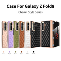 Étui pliable pour Galaxy Z Fold 6 7 8 en cuir artificiel, design luxueux, plusieurs options de couleurs