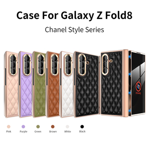 Étui pliable pour Galaxy Z Fold 6 7 8 en cuir artificiel, design luxueux, plusieurs options de couleurs - Product Image 1
