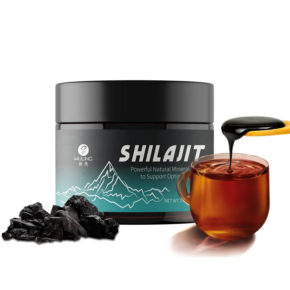 เรซินอ่อน Shilajit หิมาลัยบริสุทธิ์ 85+ แร่ธาตุที่ซับซ้อนสําหรับการสนับสนุนภูมิคุ้มกันอาหารเสริม