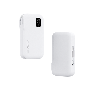 2-in-1 Power Bank with AC Wall <b>Plug</b> and Retractable <b>USB</b>-<b>C</b> Cable, 22.5W Fast <b>Charging</b> Portable Charger with Digital Display - Product Image 4