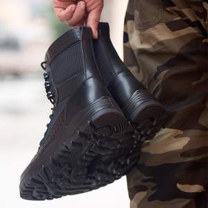 מגפי ציד איכותיים, שחורים, לסביבת ג'ונגל ומדבר, מגפי אוקספורד מעור, לאימונים טקטיים בחוץ - Product Image 2