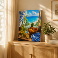 Peinture à l'huile DIY Paintboy à imprimer par numéros, ensemble cadeau de décoration intérieure avec cadre en bois, paysage moderne sur toile de coton