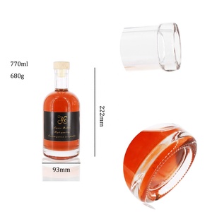 Chai thủy tinh đựng rượu mạnh Vodka Gin Rum Liquor Whisky 500ml 700ml 750ml cao cấp - Product Image 2
