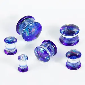 Ear Expander Gauges Piercing Kit Stretcher Flesh Tunnel 6-16mm Dazzle Color Mirror Polish Screw Ear Tunnels And Plugs