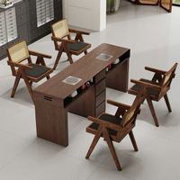 Table de manucure multifonctionnelle Chuque Hot moderne en bois massif, simple ou double, pour hydrothérapie, pour salon de beauté