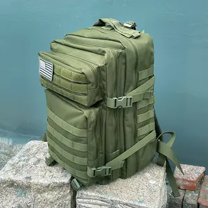 Green Hiking Camping 40L Tactical With Zipper Backpack Tactical Lightweight Tactical Backpack