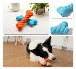 Indestructible Squeaky Pet Toy Natural Rubber <strong>Bubble</strong> Bone Chew Toy <strong>for</strong> Pet <strong>Dogs</strong> Bite Playing - Product Image 2
