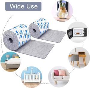 Glissières pour meubles en <span class=keywords><strong>feutre</strong></span> gris, bande <span class=keywords><strong>de</strong></span> <span class=keywords><strong>feutre</strong></span> autocollante, rouleaux <span class=keywords><strong>de</strong></span> bande <span class=keywords><strong>de</strong></span> <span class=keywords><strong>feutre</strong></span>, glissières pour chaises pour protéger le sol - Product Image 4
