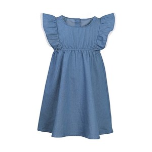 Abito da bambina in Denim <span class=keywords><strong>di</strong></span> cotone organico vestito da bambina abiti da bambina con volant e bambine - Product Image 1