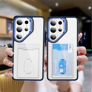 เคสโทรศัพท์แบบกระเป๋าสตางค์มีช่องเสียบบัตรสำหรับ Samsung Galaxy S26Ultra S25Edge S24 <span class=keywords><strong>S22FE</strong></span> S23Plus เคสฝาหลัง PC แบบใสกันกระแทก - Product Image 6
