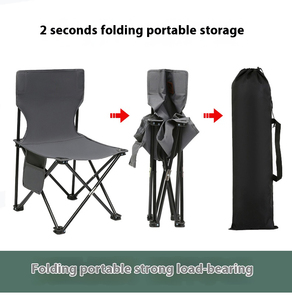 Tabouret de camping portable, pliable, durable, écologique, en acier au carbone et tissu Oxford, pour activités de plein air, pêche, randonnée, camping, barbecue - Product Image 6