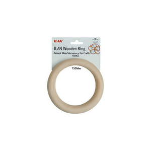Anello in legno ILAN 150 mm, accessorio in legno naturale per artigianato - Product Image 2