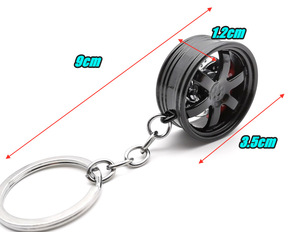 Car Wheel Hub Keychain <b>Key</b> <b>Ring</b> with Brake Discs Car Tire Wheel Keychain Auto Car KeyChain Keyring - Product Image 6