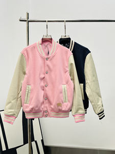 Designer samenwerking honkbal leren mouw wollen body borduurwerk patch streetwear hop casual jas - Product Image 1