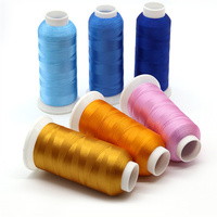 Pabrik Hongqiao Grosir Benang Bordir Polyester Filamen 120d/2 Tex 100g, Tahan Lama, Ramah Lingkungan, dan Berwarna Mercerized