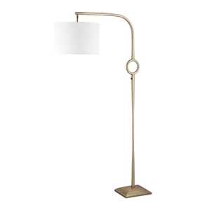 Lámpara de Pie con Tubo de Hierro y Pantalla de Lino para Oficina, Habitación de Hotel, Lámpara de Lectura - Product Image 6
