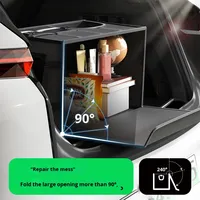 Boîte de rangement pliable pour voiture en tissu Oxford en gros, solution pratique pour le coffre