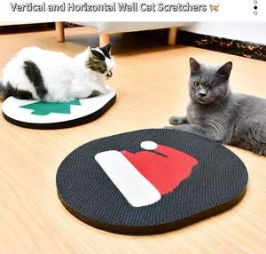 2024 a parete Pet artiglio Board gatto Scratcher cartone verticale gatto graffio cane gatto mobili per proteggere i giocattoli di natale - Product Image 2