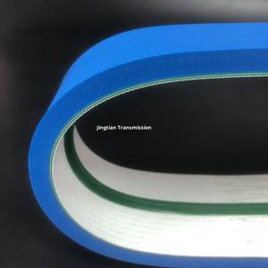 Sabuk Konveyor Datar Hijau Lebar <span class=keywords><strong>100mm</strong></span> Dapat Disesuaikan untuk Mesin Pengemasan |   Sabuk Penyortir Penjepit Botol Label Minuman Bir - Product Image 5