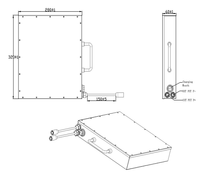 Batterie au lithium en acier inoxydable 316, 40Ah pour planche de surf avec communication SMBus, étanche IP67, OEM ODM, fabrication sur mesure
