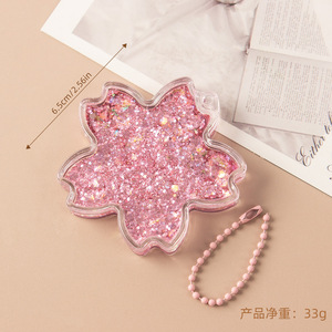 Autocollants de planificateur DIY en acrylique transparent Quicksand Guka Brick, tuiles de Mahjong, fleurs de cerisier, paillettes colorées, cadeau - Product Image 2