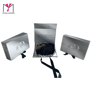 Caja de embalaje rígida TD HAIR CO con bolsas con cordón y accesorios para extensiones de cabello, diseño de logotipo personalizado de alta gama - Product Image 3