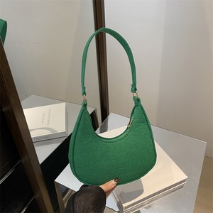 Bolso <span class=keywords><strong>de</strong></span> Hombro Media Luna a la Moda <span class=keywords><strong>de</strong></span> Color Sólido Elegante para Mujer Nuevo Bolso Bandolera con Patrón <span class=keywords><strong>de</strong></span> <span class=keywords><strong>Piedra</strong></span> - Product Image 3