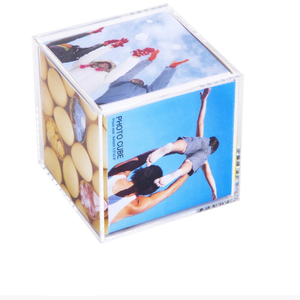 Cadre Photo en <span class=keywords><strong>Cube</strong></span> <span class=keywords><strong>pour</strong></span> 6 <span class=keywords><strong>Photos</strong></span>, <span class=keywords><strong>pour</strong></span> bureau, 3.5x3.5 pouces, nouveau modèle - Product Image 2