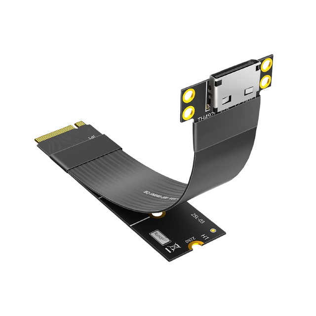 TISHRIC M.2 NVME to Oculink Extension Cable for SSD Graphics Card M2 M-Key to SFF-8612 Adapter PCIe 4.0 Cable for Desktop Laptop