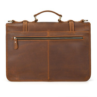 Sac de bureau rigide pour homme en cuir véritable, style rétro anglais, personnalisé, exquis, avec fermeture à boucle, durable et grand format