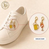 Breloques de chaussures en résine époxy pour baskets, tasses à bière, verres à cocktail, accessoires de chaussures DIY en alliage de zinc