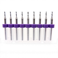 Forets micro pour perçage de PCB sans finition, foret diamanté à cannelure de 1/4 po pour pierres lapidaires et verre, micro-forets de 1 mm, outil de bijouterie