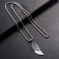 Collier Long Homme Hip Hop en Acier Inoxydable, Vente en Gros 100 Designs, Pendentifs Feuille d'Érable Ancre Crâne Serpent Croix