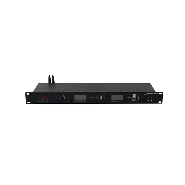 Public Address Desktop Rack Mount 1U 19 Inch Audio Media Player with WiFi/ Blue-tooth/ USB/ SD/ FM/ Record