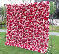 Mur de fleurs artificielles en soie enroulable pour Noël et Halloween - Décoration murale intérieure la plus vendue