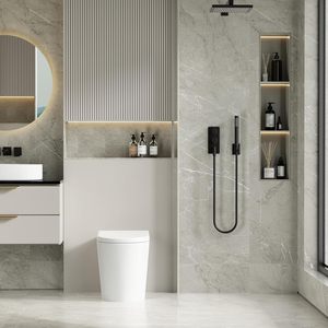 <span class=keywords><strong>Inodoro</strong></span> sin borde de altura cómoda, de pared, con cisterna oculta, WC de cerámica <span class=keywords><strong>para</strong></span> baño, <span class=keywords><strong>inodoro</strong></span> alargado con proyección - Product Image 4