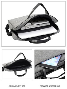 Bolsa para ordenador portátil de 15,6 pulgadas para hombre y mujer, maletín de viaje con logotipo personalizado, color negro y <span class=keywords><strong>gris</strong></span>, de gran capacidad, para negocios - Product Image 3