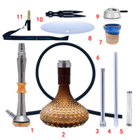 Ensemble de verre arabe Accessoires de narguilé Shisha Vase Briquets & Fumer Essentiel