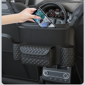 Borsa di lusso per seggiolini Auto in pelle per Auto con gancio centrale nuova condizione per borsa Tissue tazza d'acqua stivaggio e riordino - Product Image 4