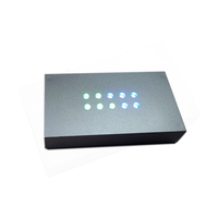 Dudukan lampu LED plastik perak persegi panjang Adaptor berubah warna bertenaga baterai dengan Mode catu daya Adaptor untuk penggunaan ruangan