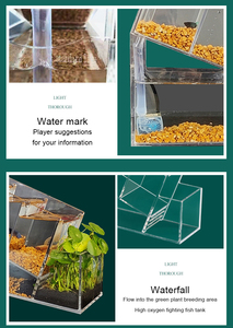 NOVO Tanque de Peixes <span class=keywords><strong>Betta</strong></span> com Filtragem Autocirculante e Isolamento para Peixes Doentes, Aquário Mini de Mesa em Acrílico para Peixes Dourados - Product Image 4