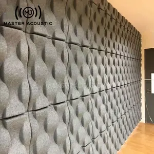 Ana akustik 3d dekorasyon polyester akustik panel renkli ses emici