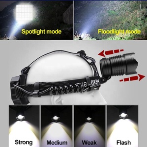 Đèn Pin Đội Đầu Mạnh Mẽ Nhất Đèn Pha Thu Phóng Ánh Sáng Chống Nước Đèn Pha <span class=keywords><strong>Led</strong></span> Siêu Sáng XHP360 Có Thể Sạc Lại - Product Image 5