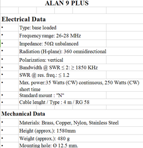 เสาอากาศเคลื่อนที่ ALAN9 27.2MHz CB สำหรับวิทยุสื่อสารในรถยนต์ 27.135MHz เสาอากาศวิทยุ CB แบบ Whip สำหรับการสื่อสารไร้สายในยานพาหนะ - Product Image 6