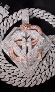 Pendentif personnalisé avec logo classique, pendentif personnalisé avec nom et numéro pour homme, style hip-hop, bijoux en argent 925 avec diamants VVS1, élégant - Product Image 5