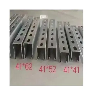 2m di lunghezza 22*41 in lega di alluminio magnesio galvanizza il profilo del puntone di costruzione in acciaio unistrut