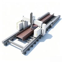 Découpeuse laser à fibre 3D 5 axes grand format pour profilés, équipement de découpe laser pour poutres en H pour la construction modulaire