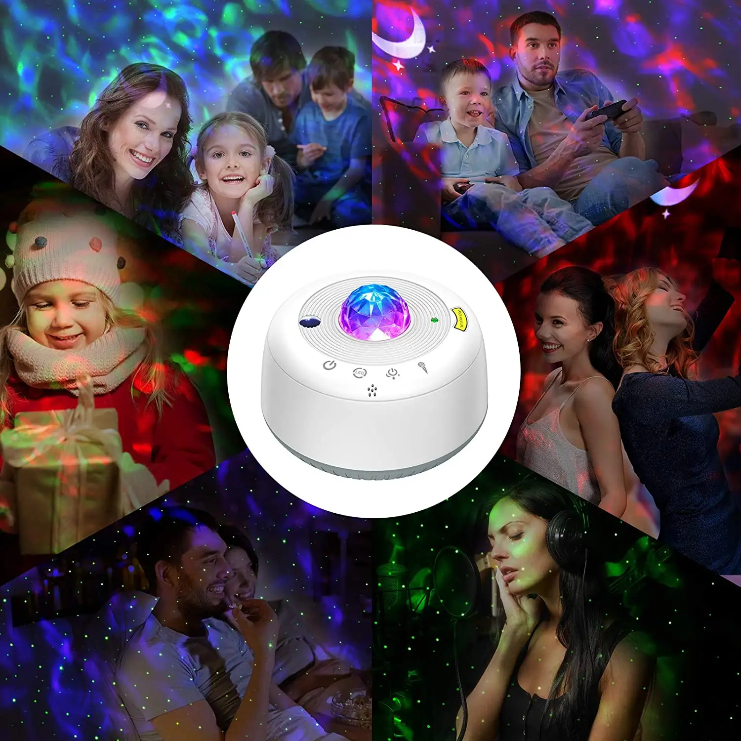 2021 estrela Luz Da Noite Projetor Wi-fi Inteligente Vida app Controle Do Laser Estrelado Galaxy Trabalho Projetor com Controle Remoto, Alexa