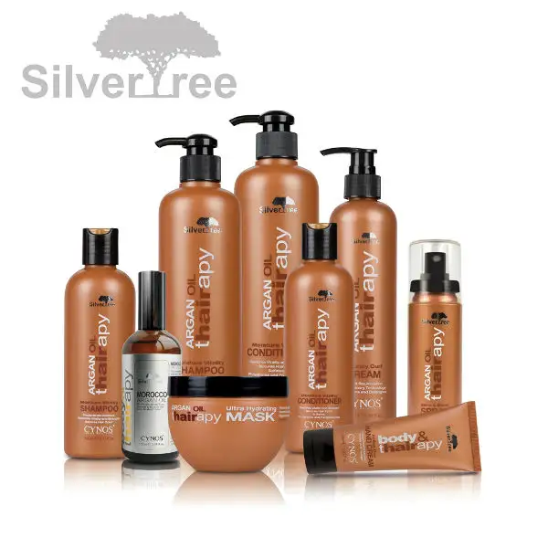 Produits de soins capillaires à l'huile d'argan de Cynos SilverTree Shampooing et après-shampooing à l'huile d'argan pour le soin des cheveux